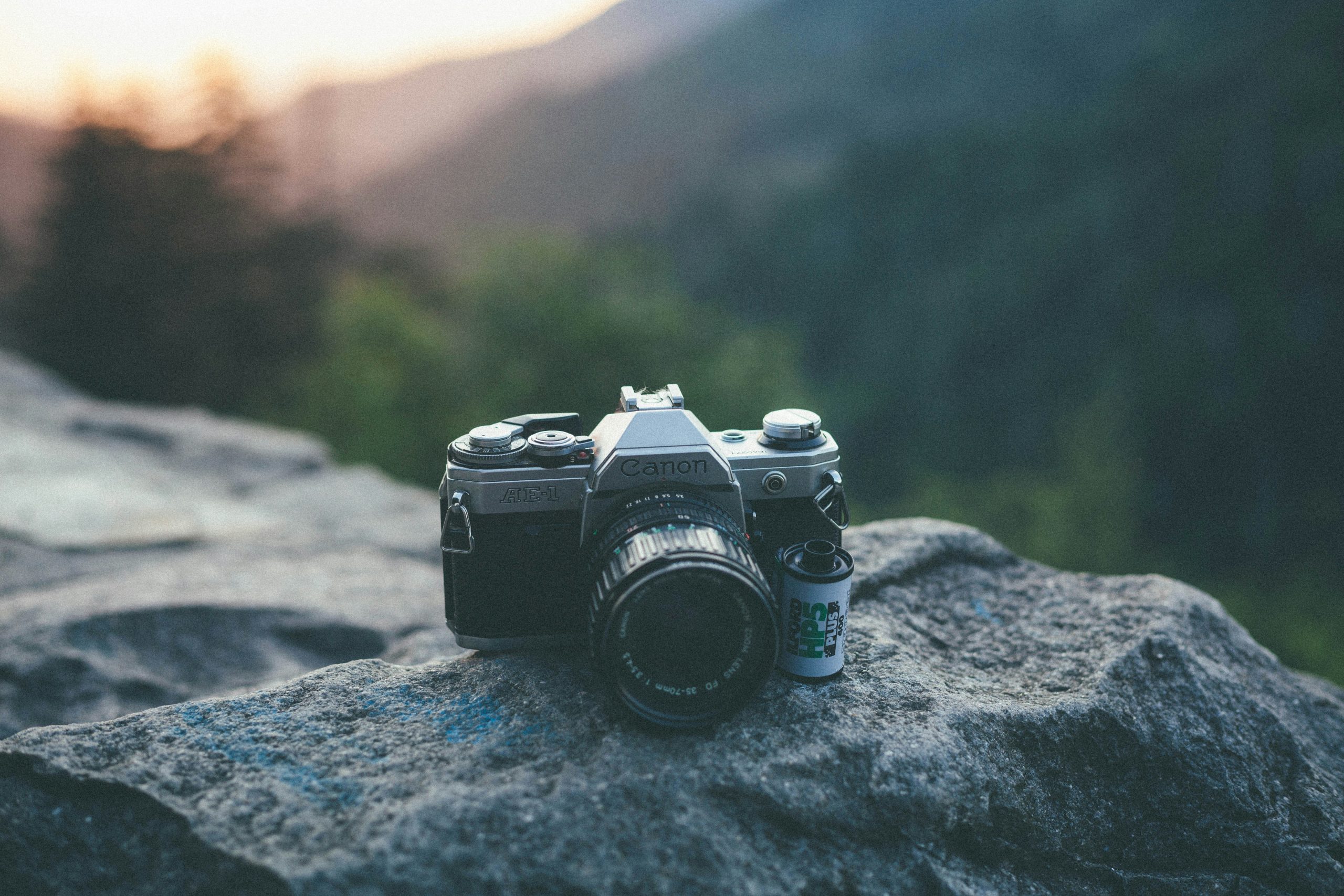 hiking trail with camera